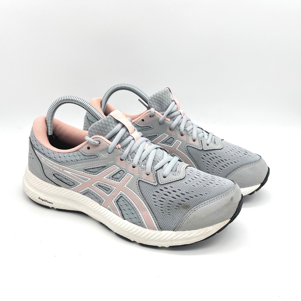 Asics Gel-Contend 8 Womens Running Shoes Grey Pink 1012B320 Size 9.5